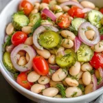 Best Dill Pickle White Bean Salad - theamazingfood
