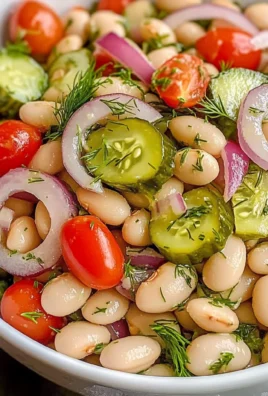 Best Dill Pickle White Bean Salad - theamazingfood