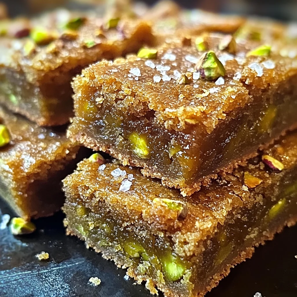 Brown Butter and Honey Pistachio Cookie Bars Recipe