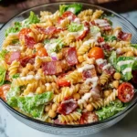 Easy High Protein BLT Pasta Salad - Homefoodkitchen