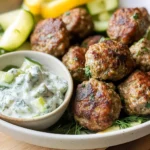 Greek Lamb & Feta Meatballs with Tzatziki Sauce