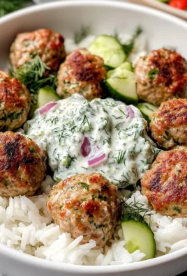 Greek Turkey Meatballs with Tzatziki Recipe