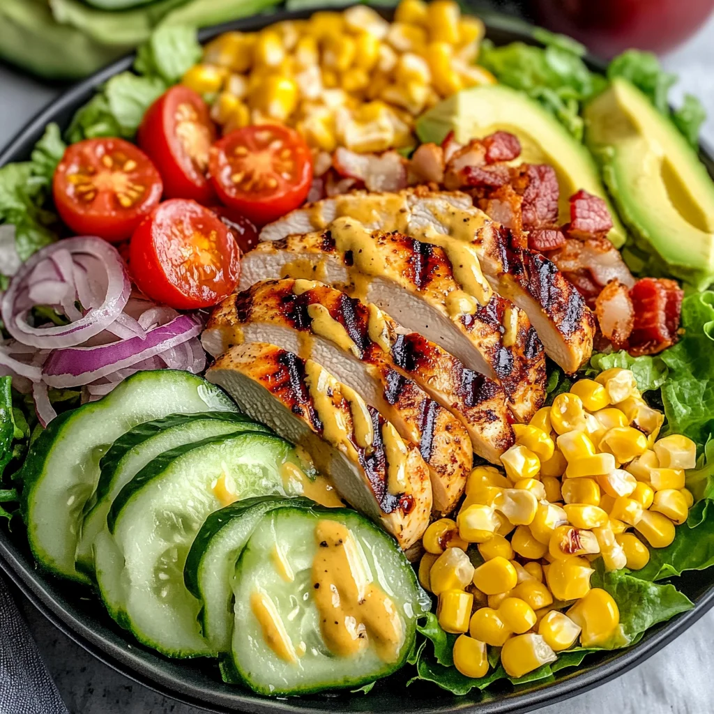 Grilled Chicken Salad with Honey Mustard