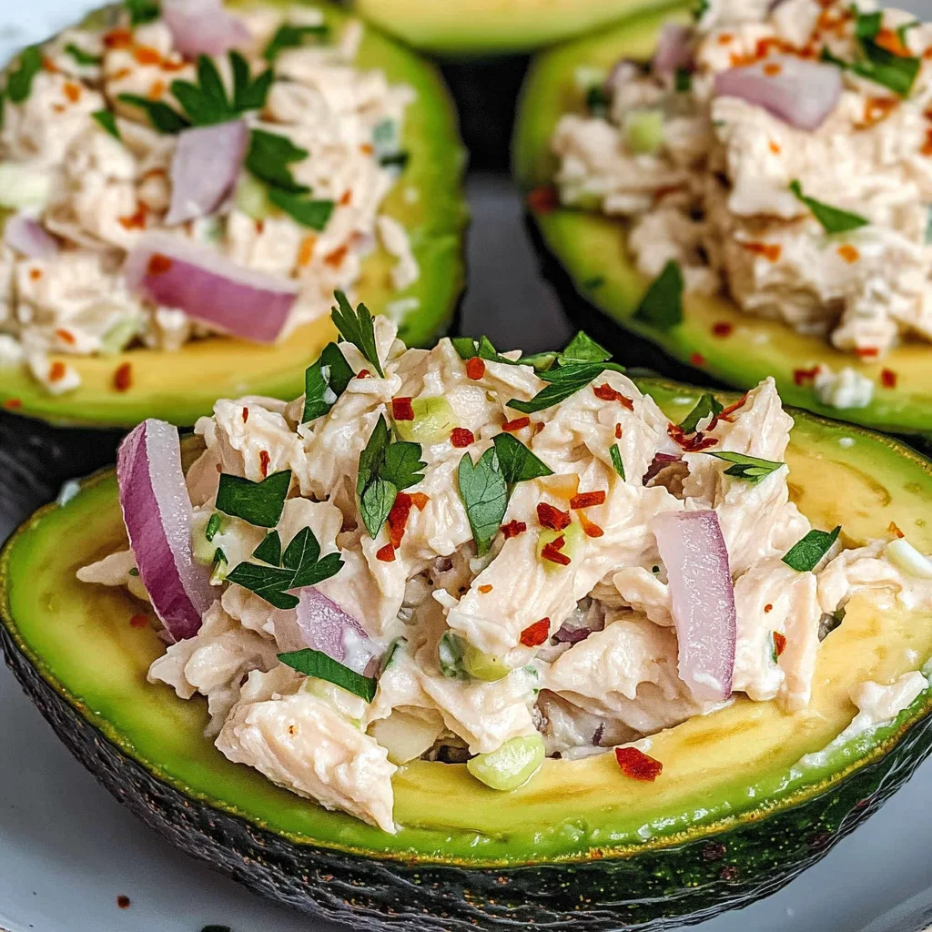 Healthy Chicken Salad Stuffed Avocados