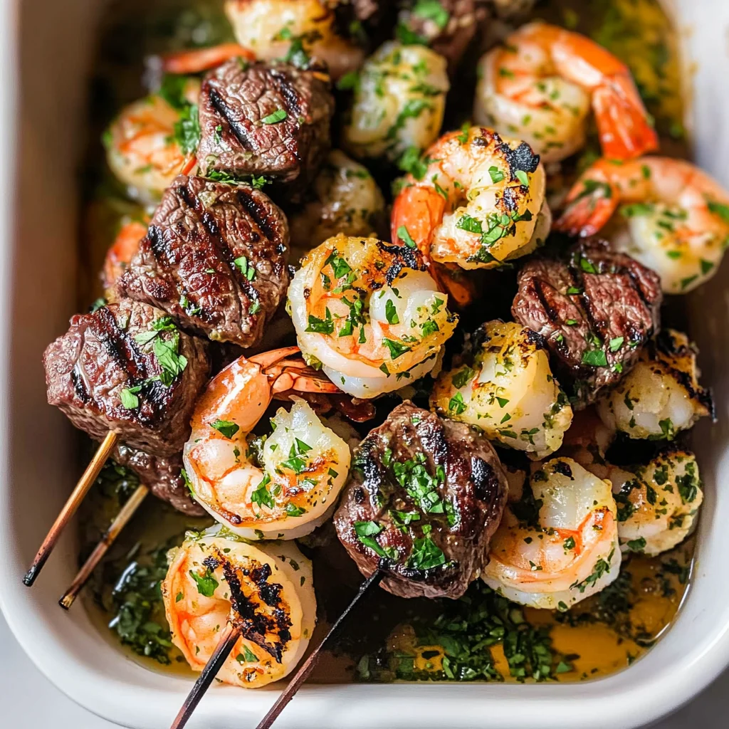 Juicy Steak and Shrimp Kabobs