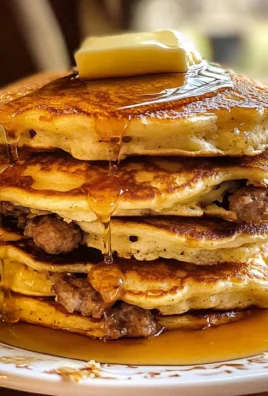 Maple Sausage Pancakes
