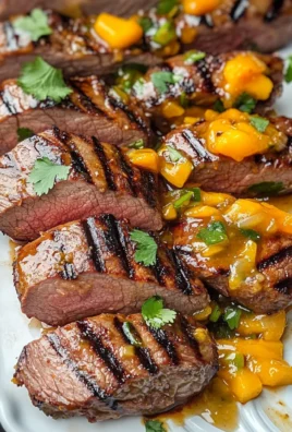 Perfect Grilled beef Tenderloin with Mango Chutney