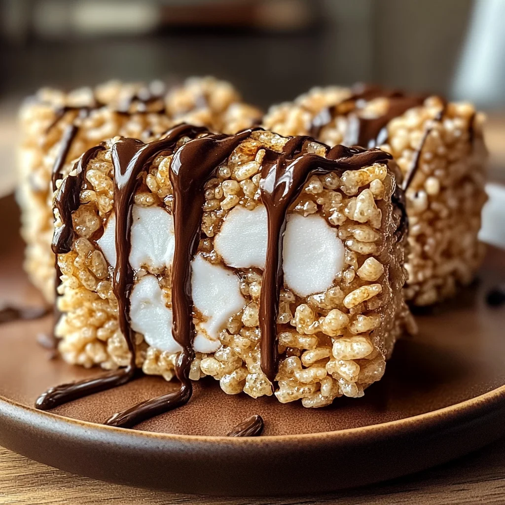 S’mores Rolled Rice Krispie Treats