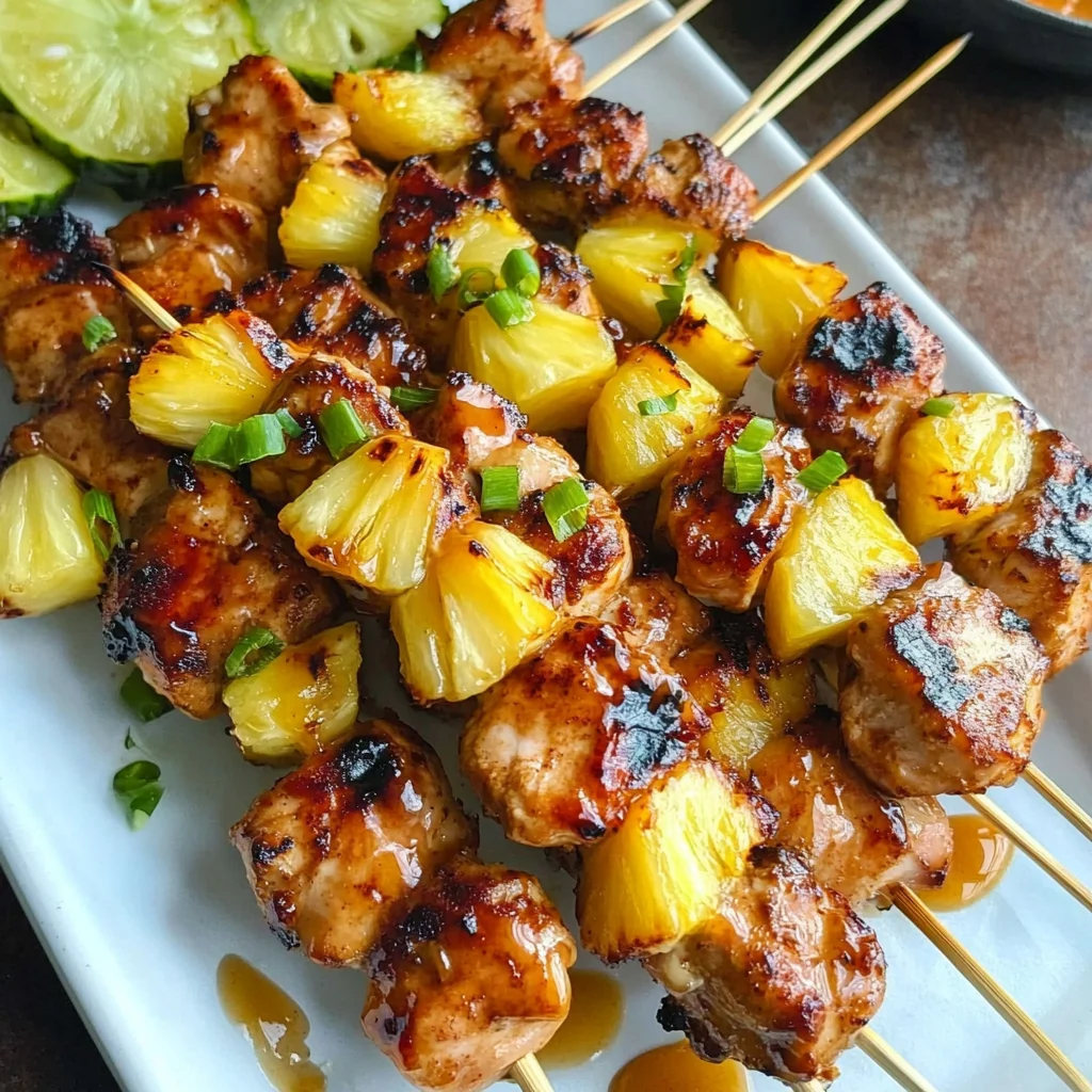 Sweet Chili Pineapple Chicken Skewers