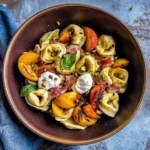 Tortellini Pasta Salad with Grilled Peaches