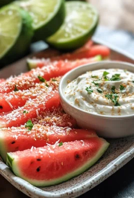Watermelon Fries with Coconut Lime Dip