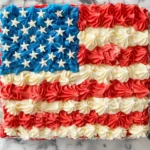Buttercream Flag Cake (Simple 4th of July Party Dessert)