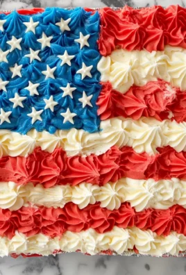 Buttercream Flag Cake (Simple 4th of July Party Dessert)