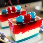 Easy 4th of July Red, White and Blue Jello Dessert