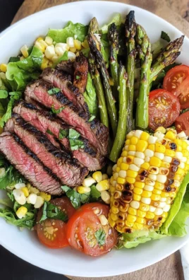 Grilled Steak Salad with Corn and Asparagus