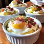 Mashed Potatoes and Eggs Breakfast Ramekins