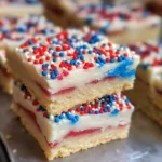 Patriotic sugar cookie bars