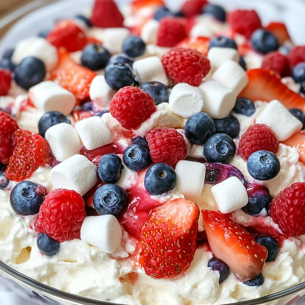 Red White and Blue Cheesecake Salad