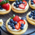 Red White and Blue Mini Fruit Pizzas