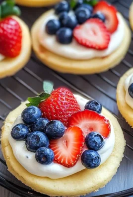 Red White and Blue Mini Fruit Pizzas