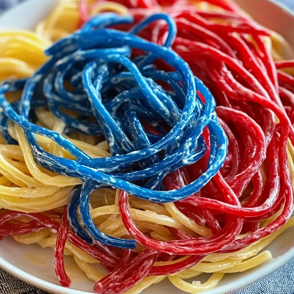 Red White and Blue Spaghetti